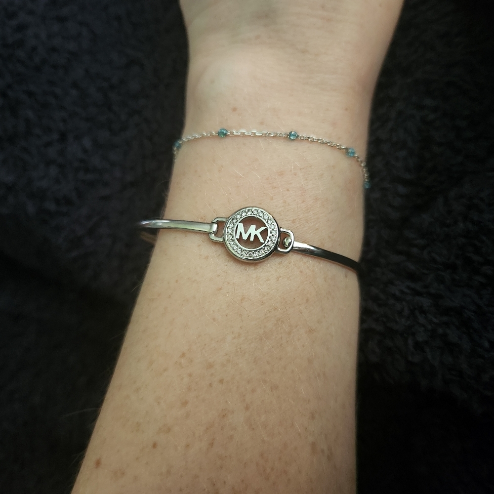 Silver and Black Women's Bracelet